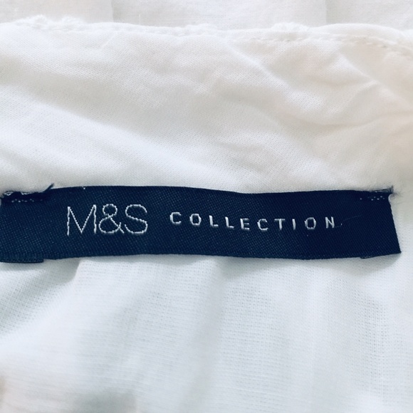 M&S White Cotton Broderie Dress - Picture 5 of 6